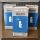 Z20. 3 Lutron white 600W dimmers. Model TG-600PR-WH. - $12 each 